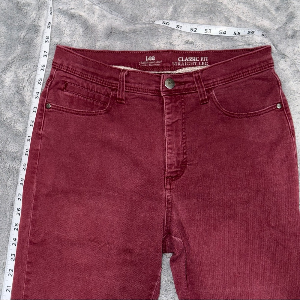 Vintage Lee Platinum Label Classic Fit Jeans - Burgundy - Picture 8 of 8